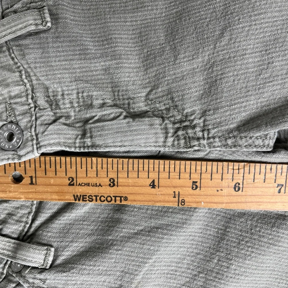 Adriano Goldschmeid AG Sz 27R Stilt Cigarette Roll Up Stripe Khaki Low Rise Crop - Picture 11 of 13